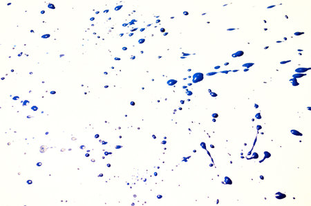 Blue watercolor paint stroke on white background
