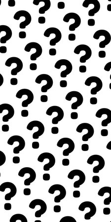 Abstract symbol white ornament. Exclamation mark seamless pattern. Question sign background