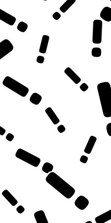 Seamless pattern of exclamation marks colored black white background. Editable can be used for web...