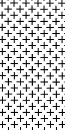abstract seamless repeat pattern with cross shapes in black and whiteの写真素材