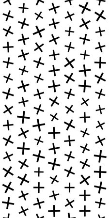 abstract seamless repeat pattern with cross shapes in black and white