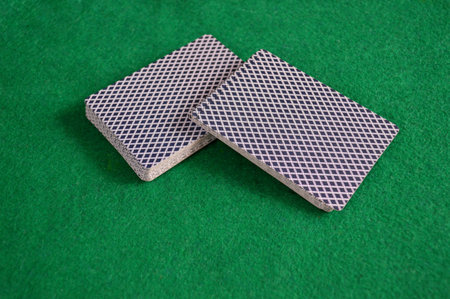 Poker background - cards on green table