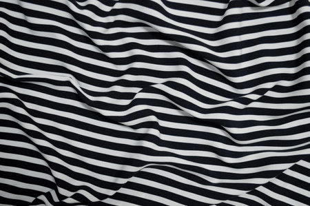 Black and white graphic striped fabric background.の写真素材