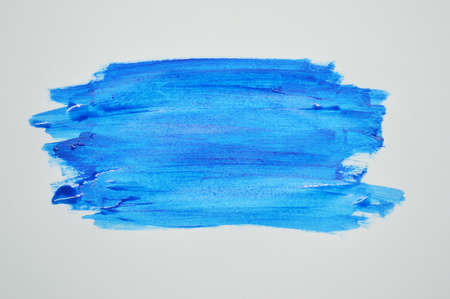 paint colorful on a white background. paint strokes. Blue blot of paint.の写真素材
