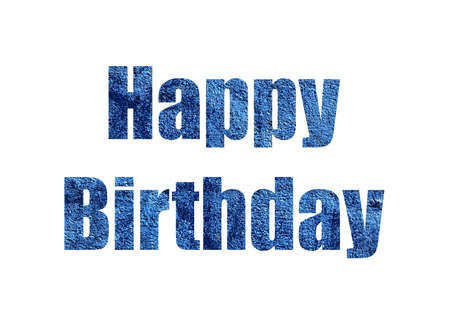 dark blue background with light divorces. Shot through the cut-out silhouette of the word HAPPY BIRTHDAYの写真素材