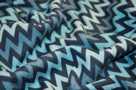 Blue with thin stripes textile pattern as a background. Close up on Blue with thin stripes material...