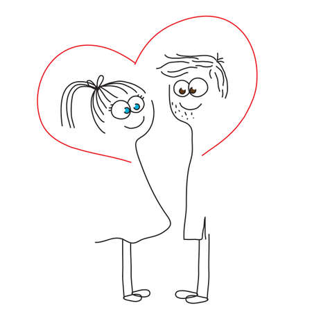 Bookcase with different books and objects. Illustration.のイラスト素材