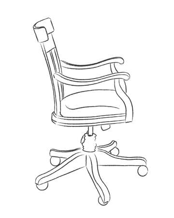 Wheelchair on a white background. Vector illustration.のイラスト素材