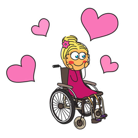 A wheelchair on a white background. Vector illustration.のイラスト素材