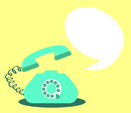 Telephone and handset on a beige background. Vector illustration.のイラスト素材