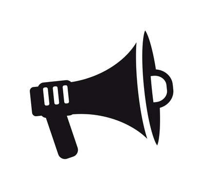 Bullhorn on a white background. Icon. Vector illustration.のイラスト素材