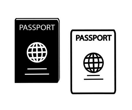 Passport on a white background. Symbol. Vector illustration.のイラスト素材