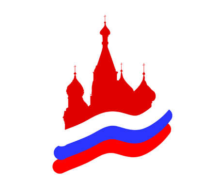 The symbol of Russia. Red Square. Sign. Vector illustration.のイラスト素材
