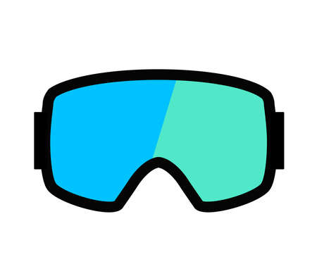 Snowboard goggles on a white background. Symbol. Vector illustration.のイラスト素材