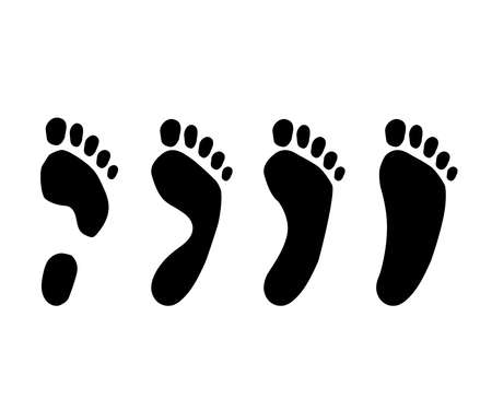 Human footprint. Flat feet. Symbol. Vector illustration.のイラスト素材