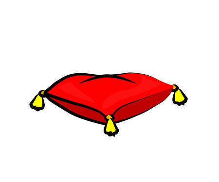 Tsar's pillow on an isolated background. Cartoon. Vector illustration.のイラスト素材