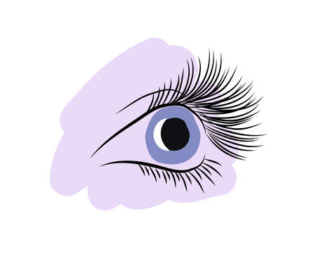 Long eyelashes on the background. Symbol. Vector illustration.のイラスト素材