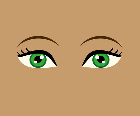 Beautiful eyes on an isolated background. Symbol. Vector illustration.のイラスト素材