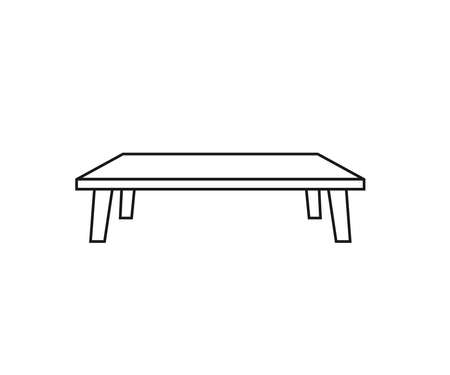 Coffee table on an isolated background. Silhouette. Vector illustration.のイラスト素材