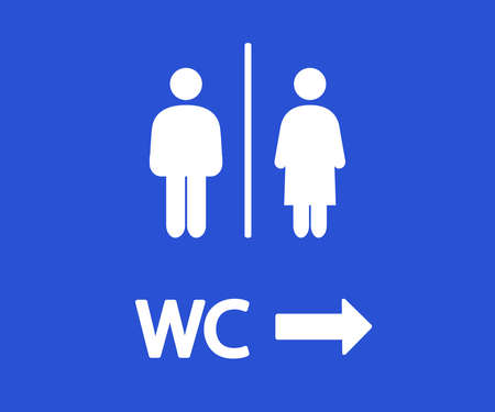 Women's and men's toilet icon. signboard symbol. vector illustration.のイラスト素材