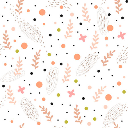 Abstract seamless pattern with decorative elementsのイラスト素材