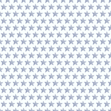 Seamless pattern with blue stars on a white background. Scandinavian minimalist trendy design. For cards, banners, posters, flyer, party invitation, packaging, wrapping paper and fabric designのイラスト素材
