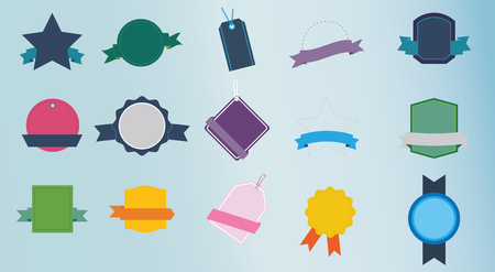 Badge, Labels and Ribbonsのイラスト素材