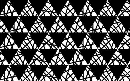 Black white triangles patternのイラスト素材