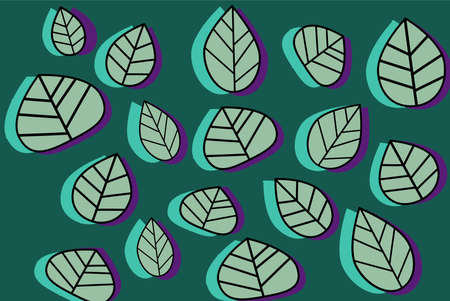 Vector background leaves patternのイラスト素材