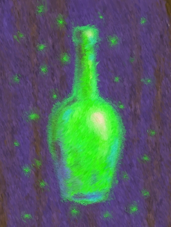 Absinthe digital painting acrylic impressionismの写真素材