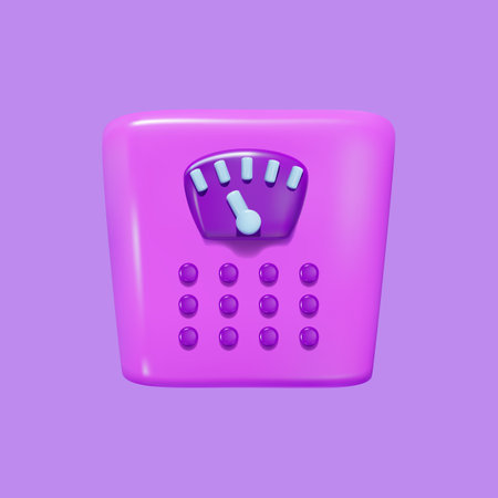 3d vector weight scales icon.のイラスト素材