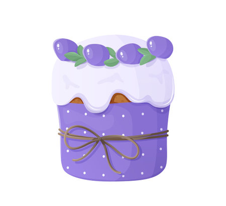 Orthodox easter kulich with candy egg