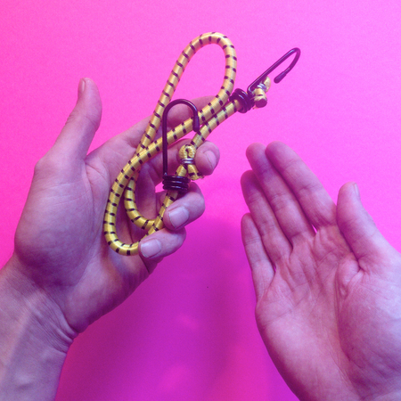 Hand hold bungeeの写真素材