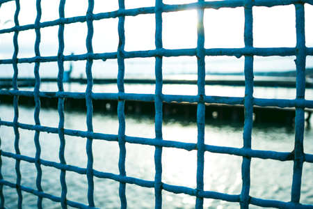 grid fenceの写真素材