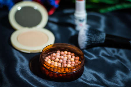 A set of cosmetics, eye shadow.の写真素材