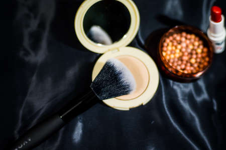A set of cosmetics, eye shadow.の写真素材