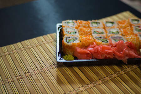 Japanese food. Seth sushi. Home delivery.の写真素材