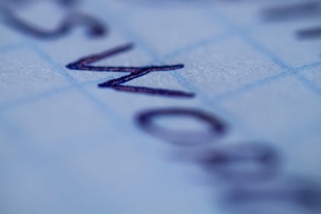 login and password written in letters on paper in a box