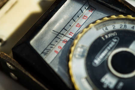 antique old light meter of the timesの写真素材