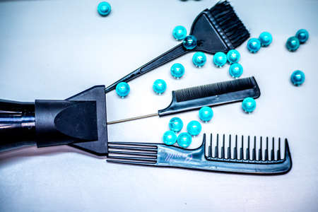 Hairdresser tools for botox hair treatment, regeneration and nutritionの写真素材