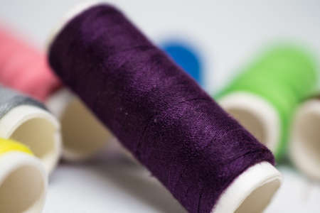 Multi-colored threadsの写真素材