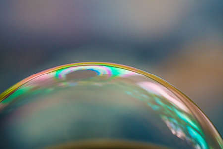 Soap bubbles close up. Soap bubbles sparkle in the sun.の写真素材