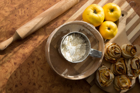 Roses from apples in the oven, a delicious dessert for tea and for breakfast.