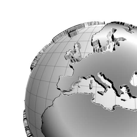 3d earth globeの写真素材