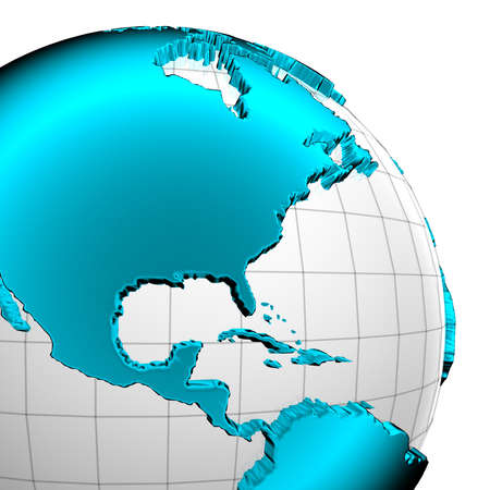 3d earth globeの写真素材