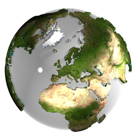 3d earth globeの写真素材