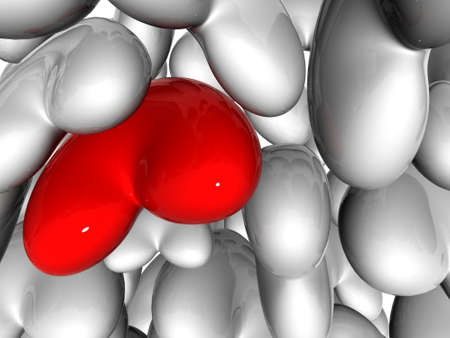 3d heartsの写真素材