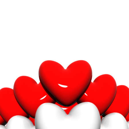 3d heartsの写真素材