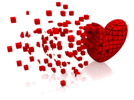 3d heartsの写真素材