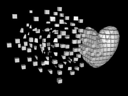 3d heartsの写真素材